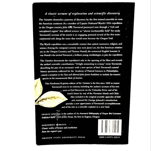 Narrative of a Journey Across the Rocky Mountains by John Kirk Townsend - Picture 2 of 2